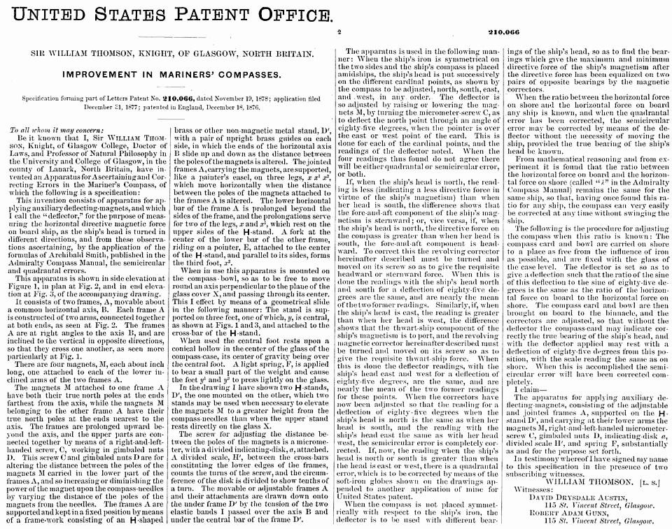 Text of US Patent No. 210,066