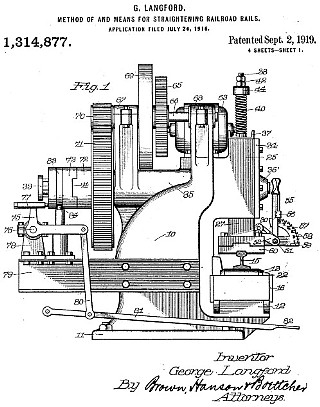 Cold straightening with press and hammer face - US Patent 1,314,877