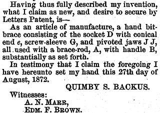 The actual patent claim