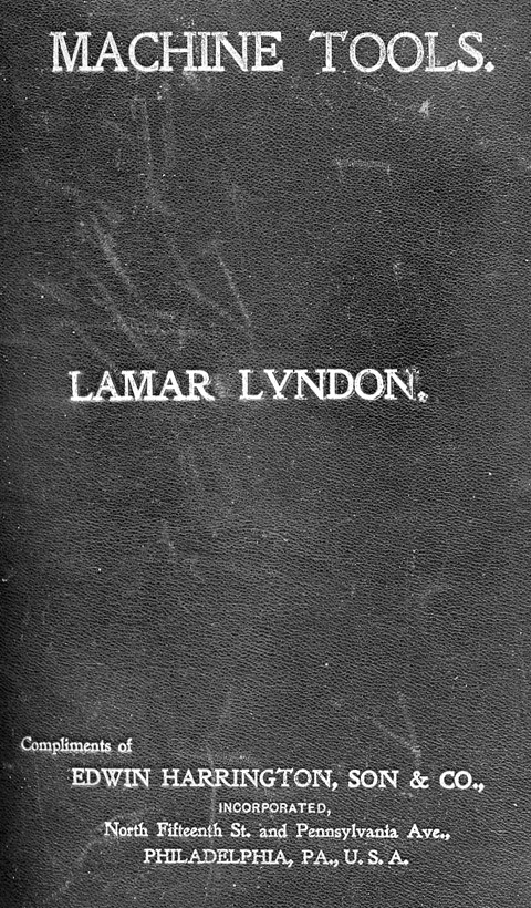 Edwin Harrington - Complimentary cover: Lamar Lyndon