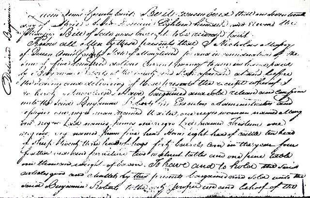 Maryland Land Records, Queen Anne's County, Nicholas Massey to Benjamin Roberts, April 17, 1811