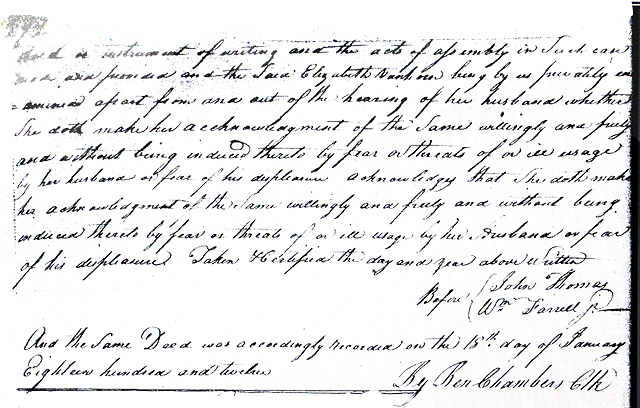 Maryland Land Records, Kent County, Benjamin Massey from Jonathan Vanhorn and wife Elizabeth, December 2, 1812