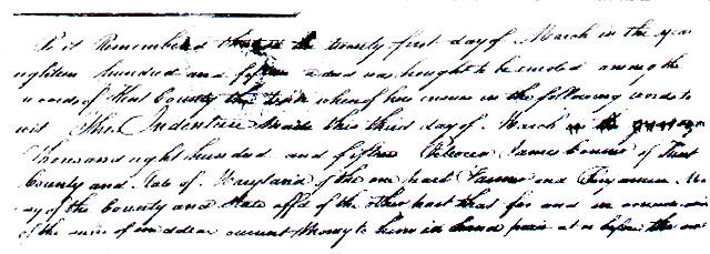 Maryland Land Records, Kent County, Benjamin Massey from James Connor, March 3, 1815