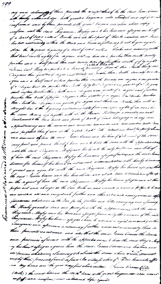 Maryland Land Records, Kent County, Benjamin Massey from James Connor, March 3, 1815