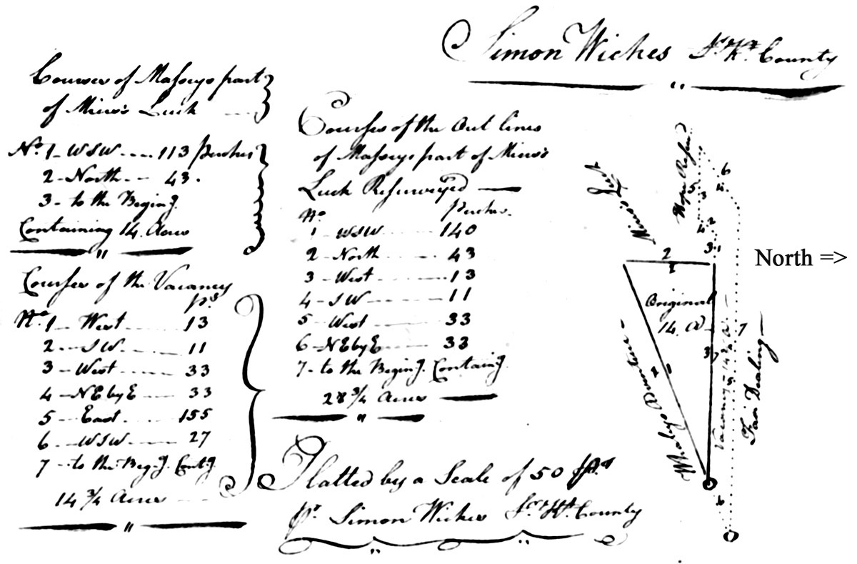 Surveyor's Plat of Certificate 133, Kent County, Maryland