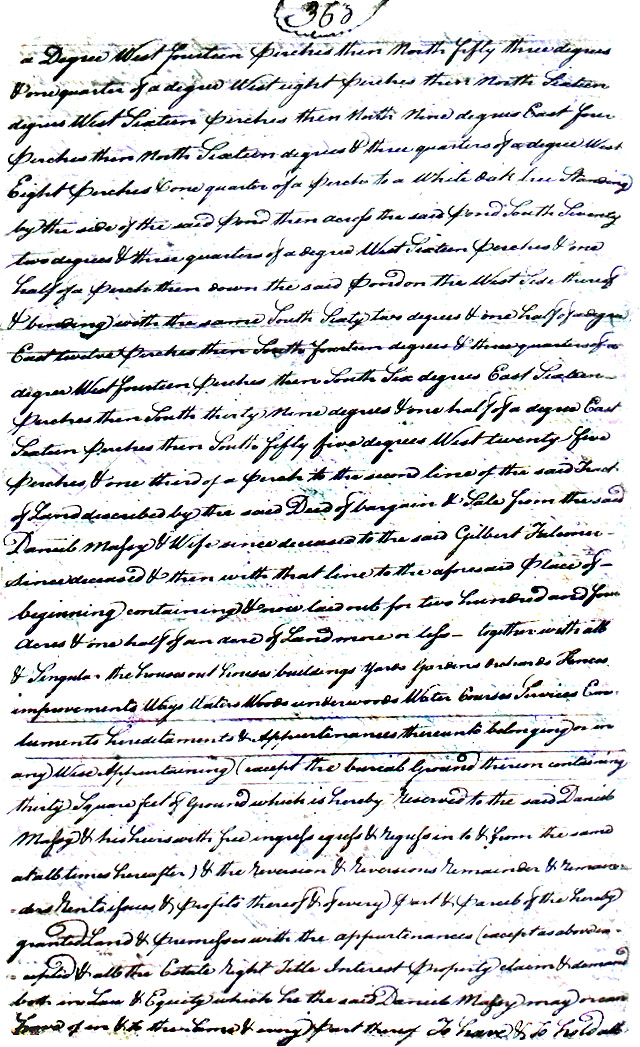 Maryland Land Records, Kent County, Daniel Massey to John Comegys &Elizabeth, his wife, March 22, 1800