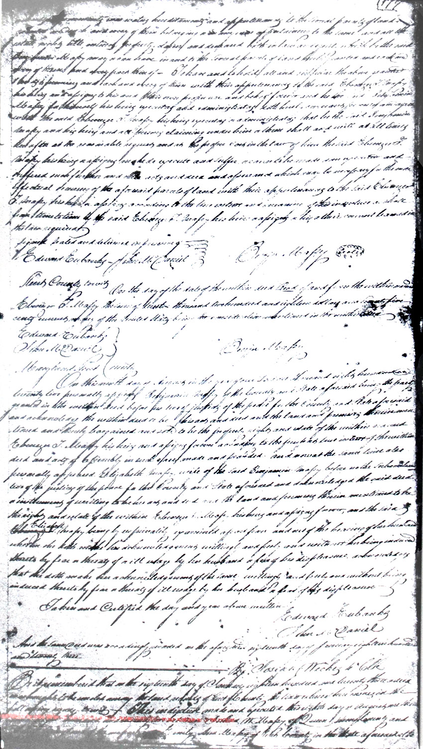 Maryland Land Records, Kent County, Benjamin Massey to Ebenezer Massey, January 16, 1823