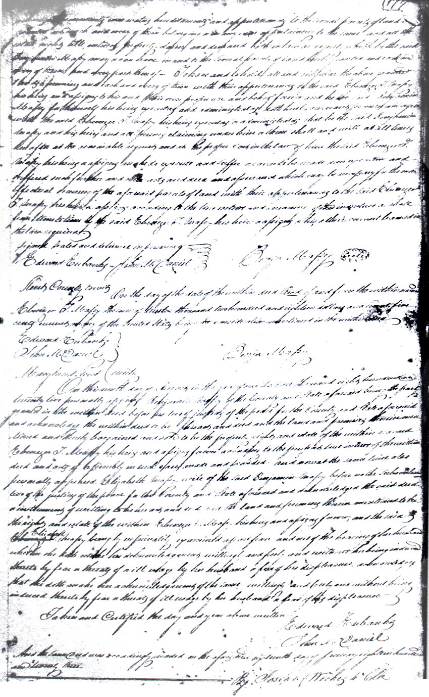 Maryland Land Records, Kent County, Benjamin Massey to Joshua M. Massey, January 16, 1823