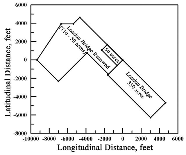 PSI-Plotted plats of the three London Bridge tracts in Kent County, Maryland