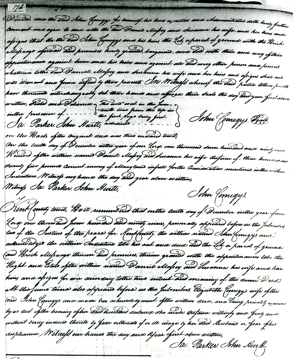 John Comegys to Daniel Massey, January 14, 1800