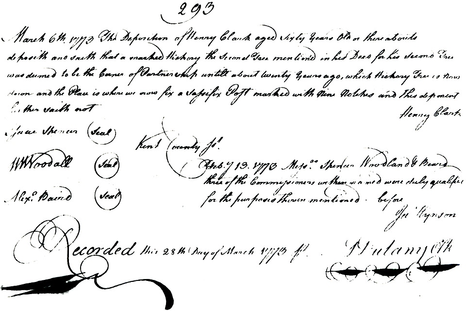 Maryland Land Records, Kent County, Daniel Massey petition, March 28, 1773