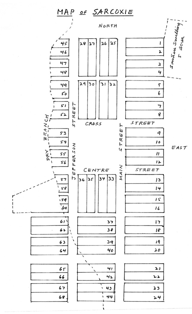 Map of Sarcoxie, Missouri