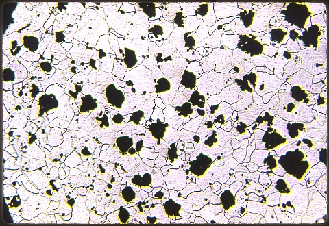 Malleable iron at 100X etched