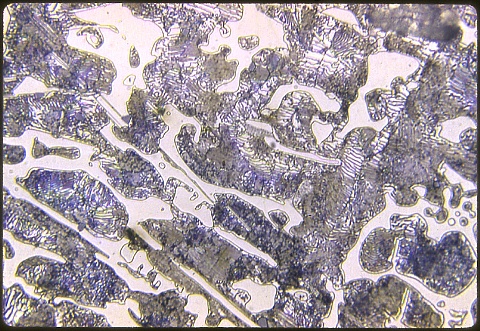 Meehanite casting's hard spot at 500X etched