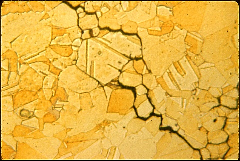 Stress corrosion cracking at 500X