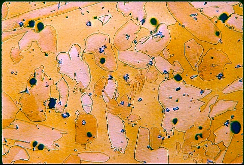 Manganese bronze at 100X digitally enhanced