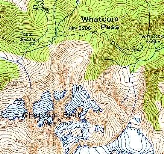 Whatcom Peak topographic