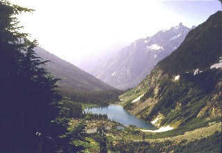 Holden Lake from the base of Bonanza Peak September 1968