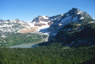 Lyman Lake and Chiwawa Mountain from Cloudy Pass September 1968