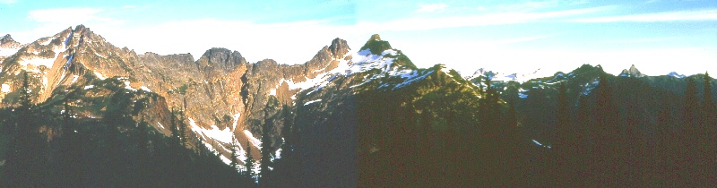 Panorama looking north from Miners Ridge in the morning September 1968