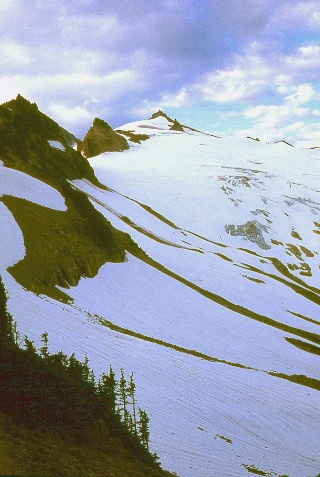 Left side of Vista Glacier looking southwest September 1968
