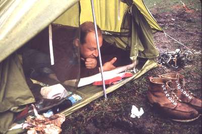EM waiting for clearer weather North Cascades September 1968