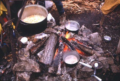 Dinner first camp North Cascades September 1968