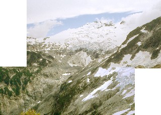 Composite view looking east from Whatcom Pass September 1968