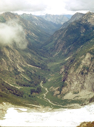 Glacial valley below Whatcom Peak September 1968