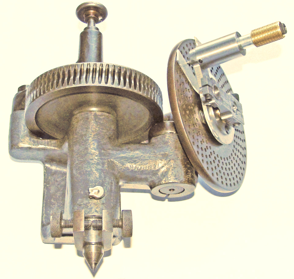 Top view of Brown & Sharpe indexing centers