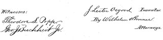 Osgood's, witnesses' and attorney's signatures