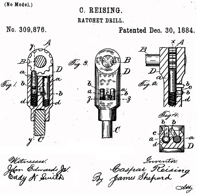 US Patent No. 309,876 by Reising