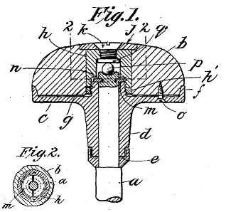 Patent drawing of Peck's pad bearings