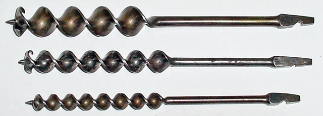 Three L&G Mfg. Co. Cook's patent auger bits