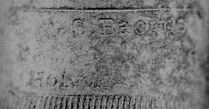 Negative image of maker's mark