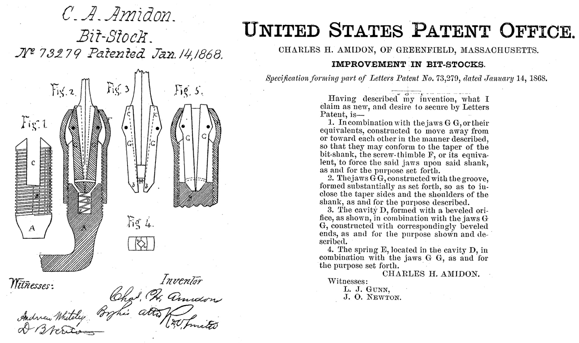U.S. Patent No. 73,279