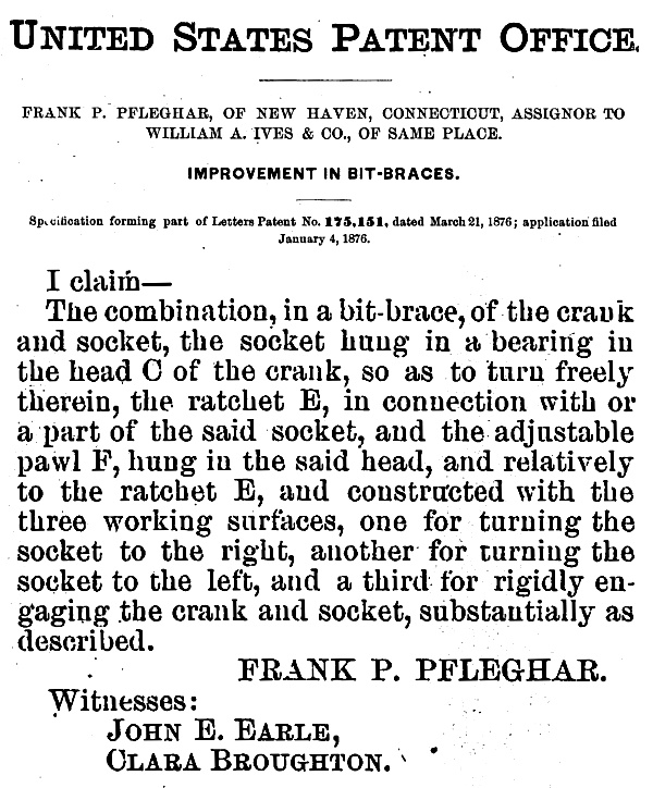 U.S. Patent No. 175,151 claims