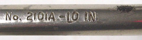 Blemish near model No.2101A-10IN.