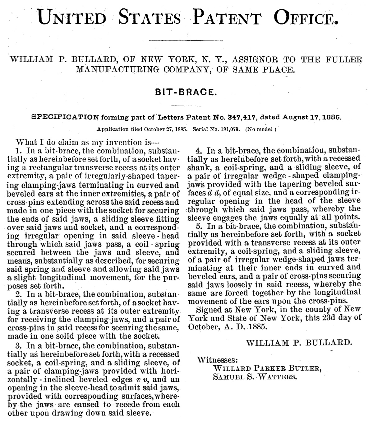 U.S. Patent No. 347,417 Claims