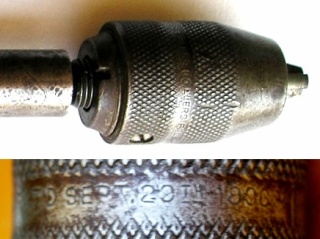 CloseUp of No-Springs chuck with Sept. 29, 1896 patent date